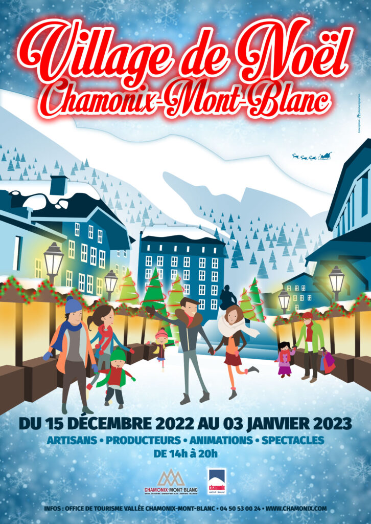 Affiche Village de Noël à Chamonix